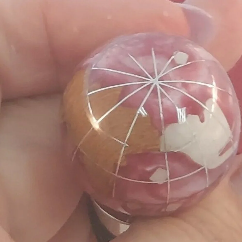 Wine Stopper Cork Around The World Glass Marble w/Case By Alexander Xalifano